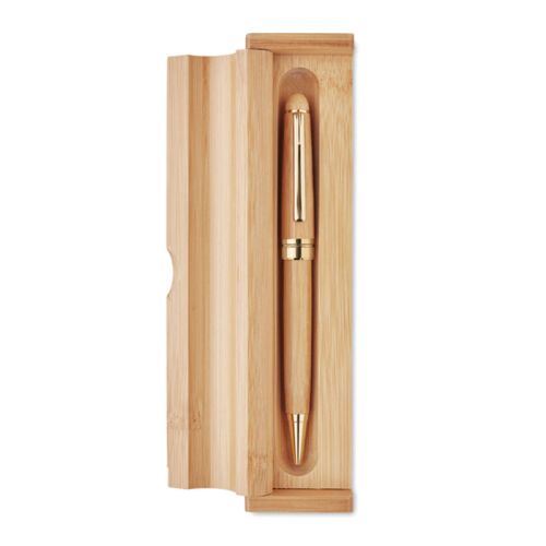 Bambus kuglepen i gaveæske - Billede 3