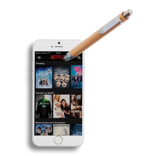 Bambus kuglepen med stylus - Billede 5