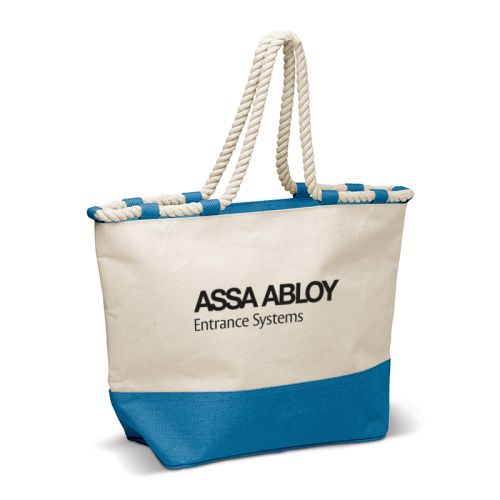 Canvas tas med snor - Billede 1