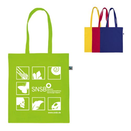 Fairtrade bomuldstaske farvet - Billede 1