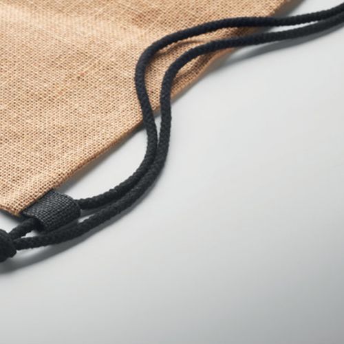 Jute rygsæk med snøre - Billede 4