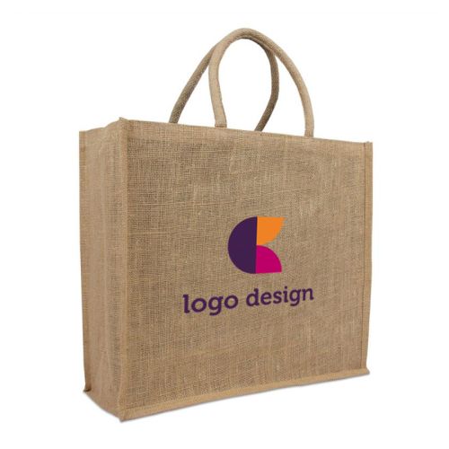 Jute taske natur XL - Billede 1