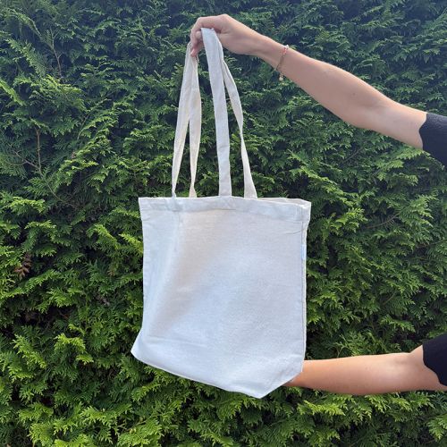 Ecru genanvendt shopper | 250 g/m² - Billede 5