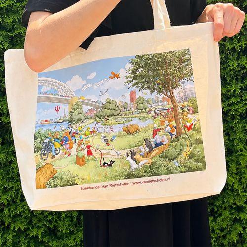 Stor canvas shopper | ecru - Billede 5