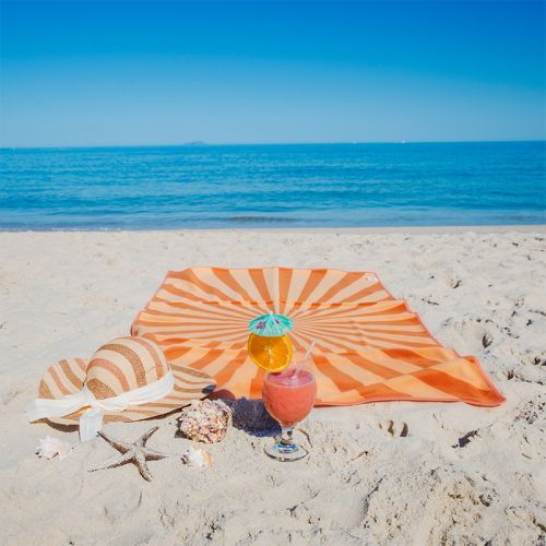Strandhåndklæde med opbevaringspose - Billede 10