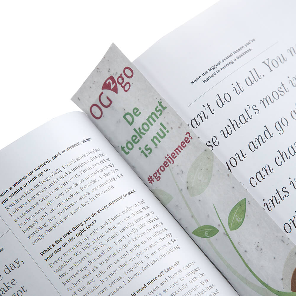 Frøpapir bogmærke | 120 g/m² - Billede 2